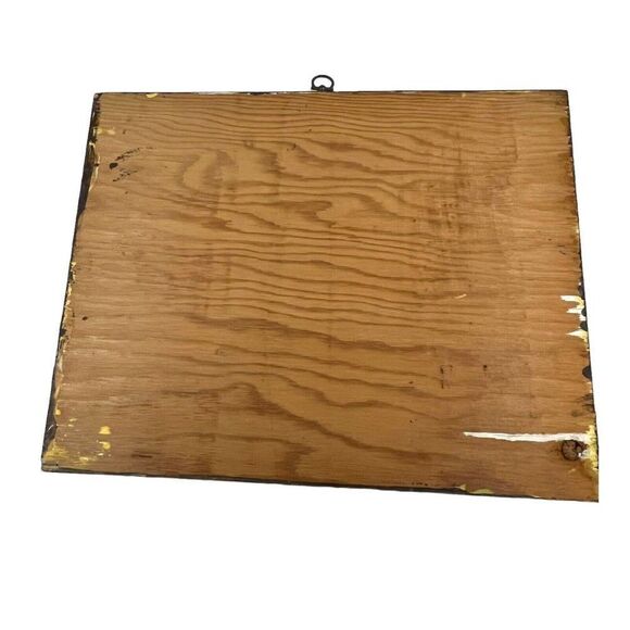 Anton Pieck Print Wooden Plaque Horse Drawn Carriage Market Shop Scene Antique - Picture 3 of 5